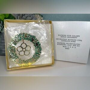 Vintage Ornament Five Golden Rings Watkins Metal #5 in collection